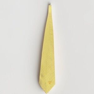Vintage Rare Versace Gold Silk Tie Medusa Logo Made In Italy